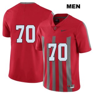 Men's NCAA Ohio State Buckeyes Noah Donald #70 College Stitched Elite No Name Authentic Nike Red Football Jersey MF20K72IL